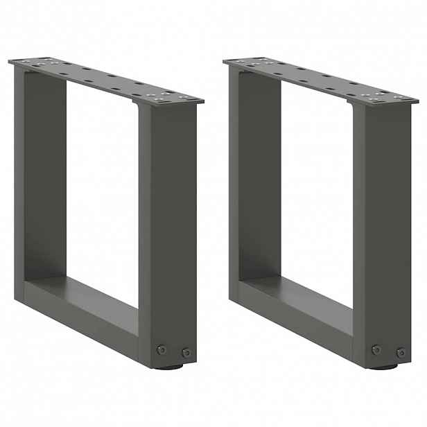 vidaXL Nohy konferenčního stolku ve tvaru U 2 ks antracitové 40 x (30-31) cm ocelové