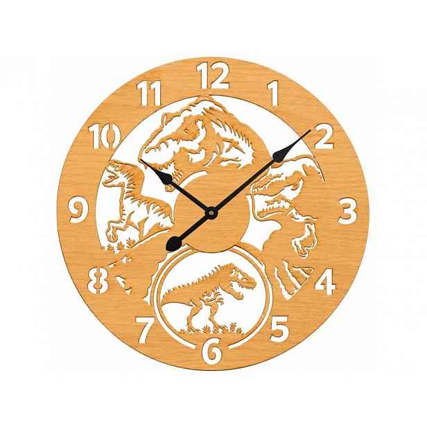 Dinosaurus Dřevěné nástěnné hodiny Dekorativní moderní Dárek Památka
