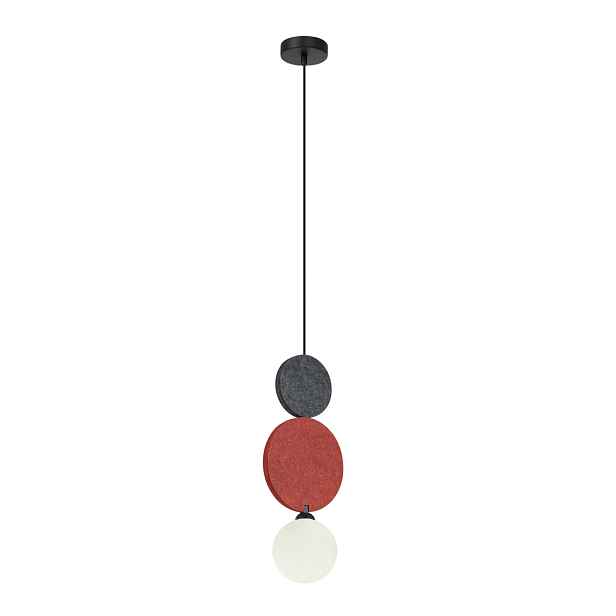 Italux Závěsná lampa Andrea Černá Filcová Kula G9 25W