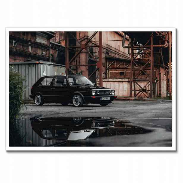 Plakáty v rámu 70x50 Černý Vw Golf