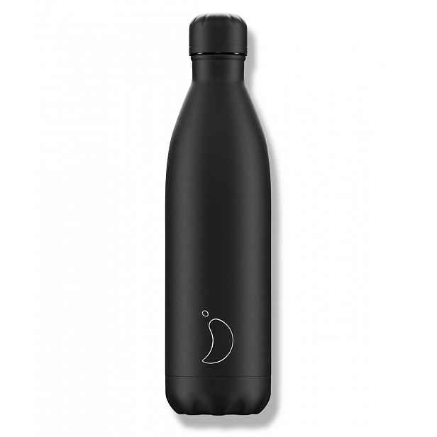 Termoláhev Chilly's Bottles - celá černá 750ml, edice Original