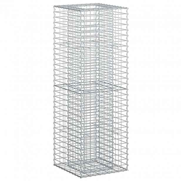 vidaXL Gabionový vyvýšený záhon 50 x 50 x 150 cm Pozinkovaná ocel