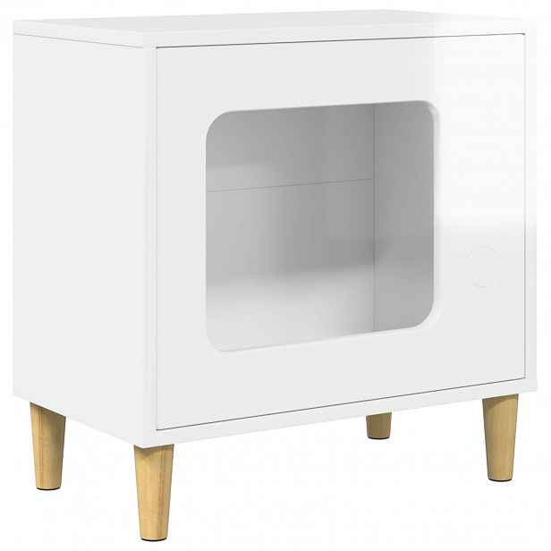 vidaXL Kočičí dům Bílá s vysokým leskem 51 x 30 x 52 cm