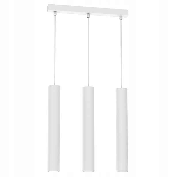 Závěsná lampa Hudson Bílá Tuby 3xGU10 60x90xcm Stropní Svítidlo do obývacího pokoje