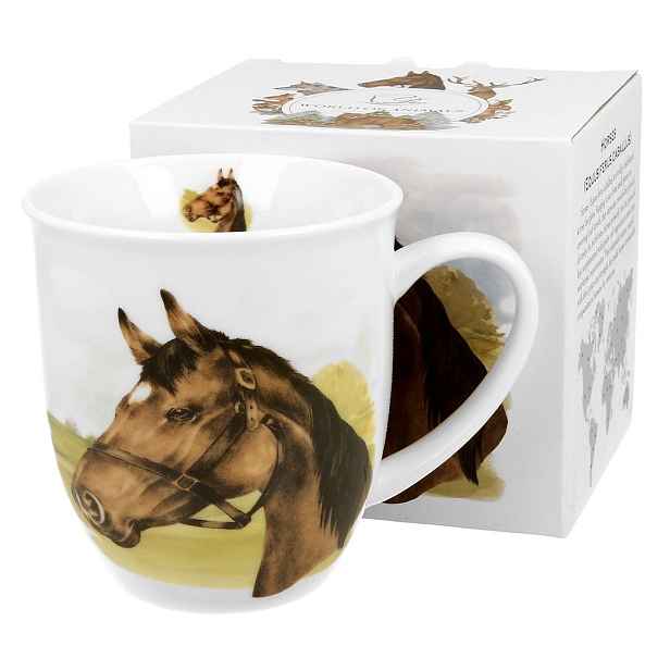 Duo Porcelánový hrnek HORSIE 400 ml krémově bílý