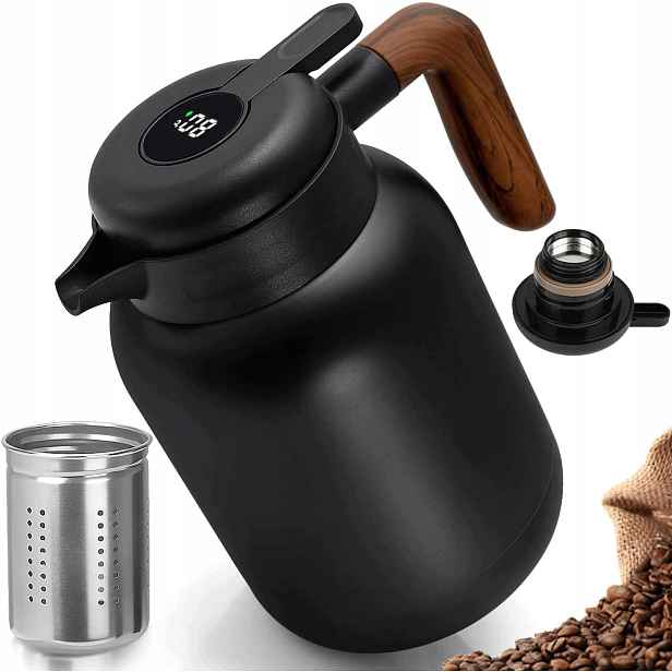 Konferenční Termos Černý Na Čaj Do Kávy 1500 ML, Tepelná Izolace