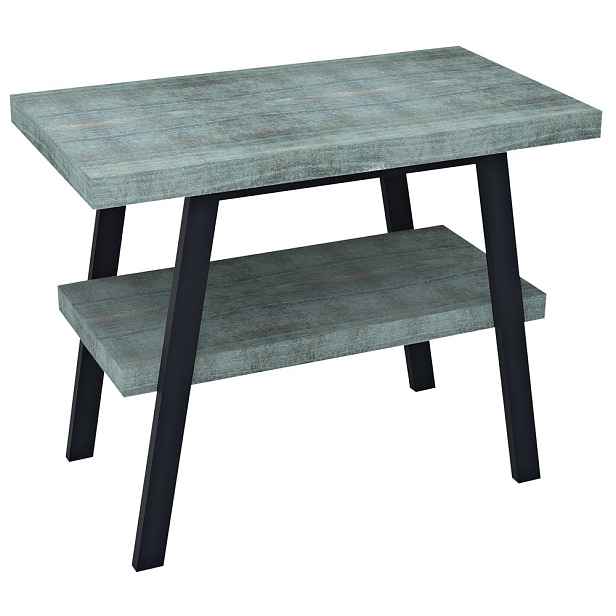 Sapho TWIGA umyvadlový stolek 100x72x50 cm, černá mat/aquamarine
