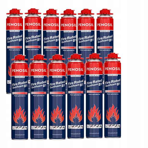 12 x Pistoletová Piana Ohnivzdorná 750 ml Penosil