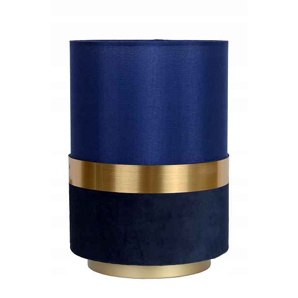 noční stolní lampa s lněným stínítkem, modrá tuba, malá, 22 cm Lucide