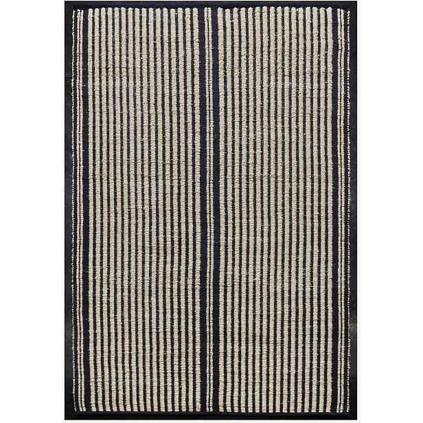 Ručně vázaný kusový koberec Elowen 116 Natural, 200x290, černá, chodba / předsíň, Diamond Carpets India