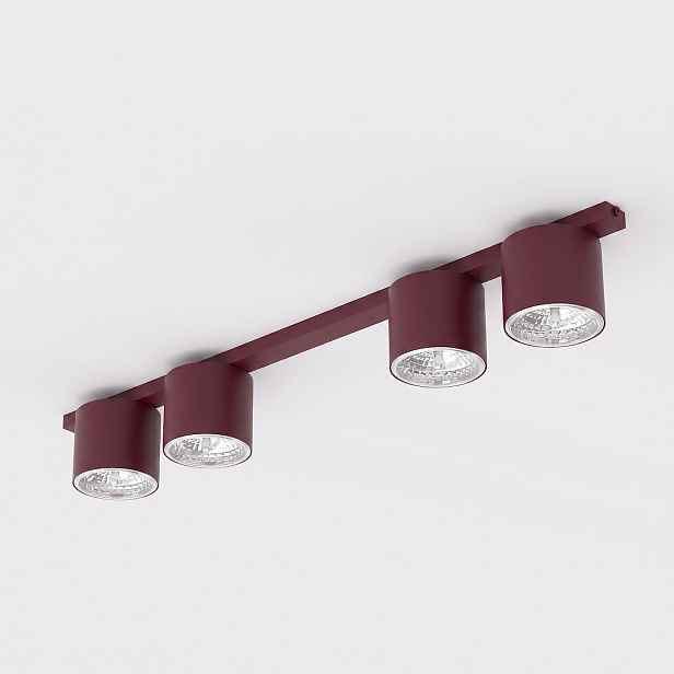 Stropní svítidlo Nano 4 Burgundy, 4x GU10 AR111, ocel