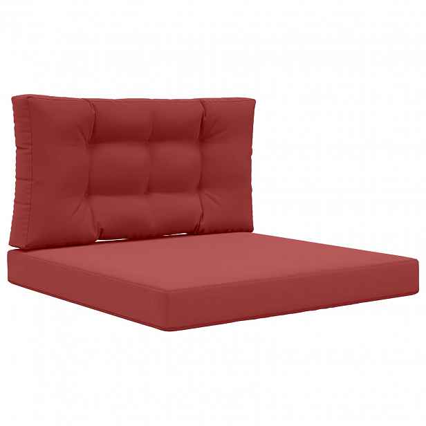 vidaXL Venkovní polštář na pohovku Polyester vínová červená 80 x 80 cm