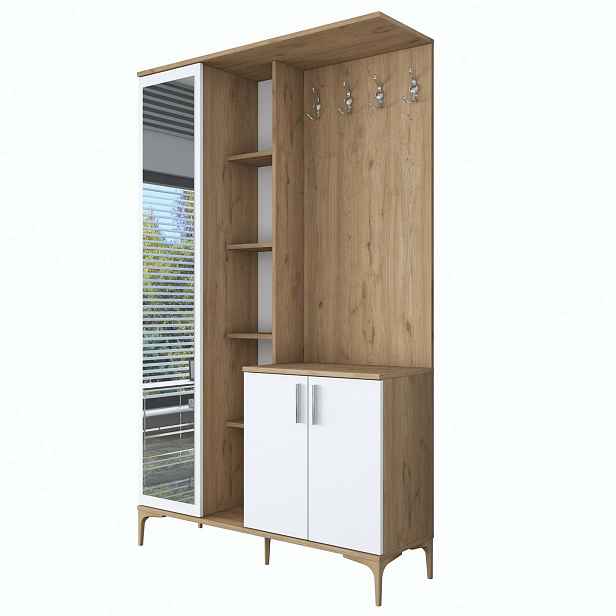 Předsíňová sestava Ewe White and Walnut
