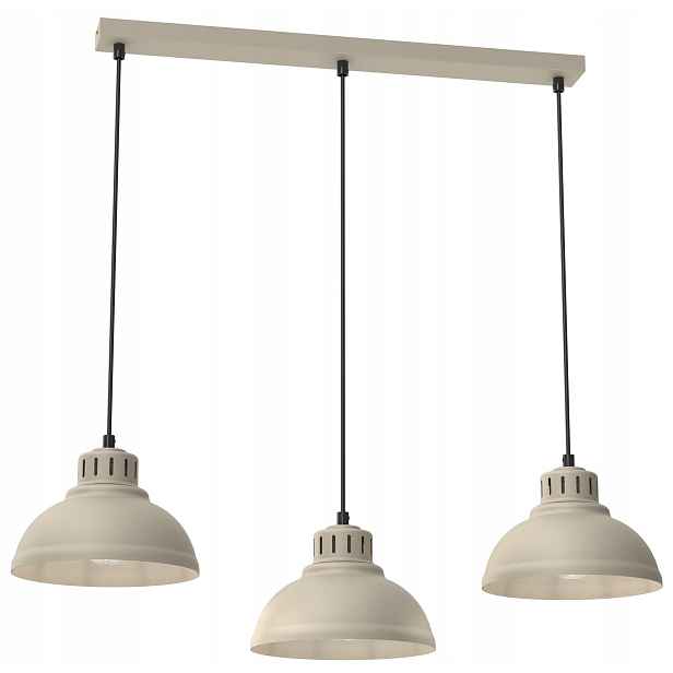 Závěsná lampa Sven Béžová Kovová Stínidlo s jemným osvětlením