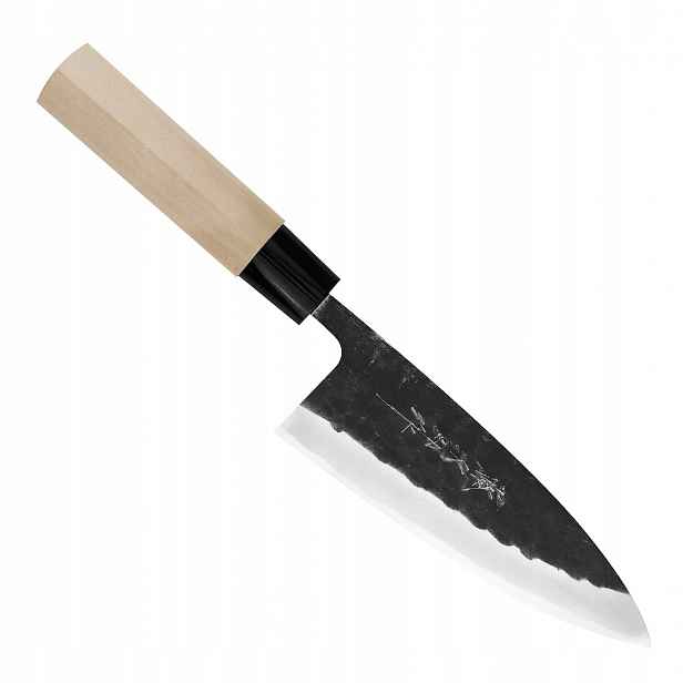 Tojiro Black Hammered Shirogami#2 Japonský Nůž Deba 60-61HR 16,5 cm