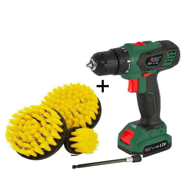 Aku vrtačka 12V Li-lon, 2rychlostní  + univerzální kartáče