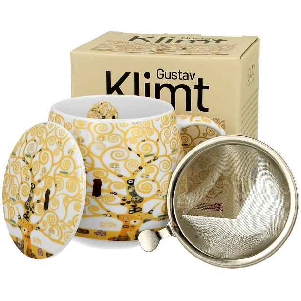 Duo Porcelánový hrnek Klimt Ecru Tree Of Life I. 430 ml ecru/vícebarevný