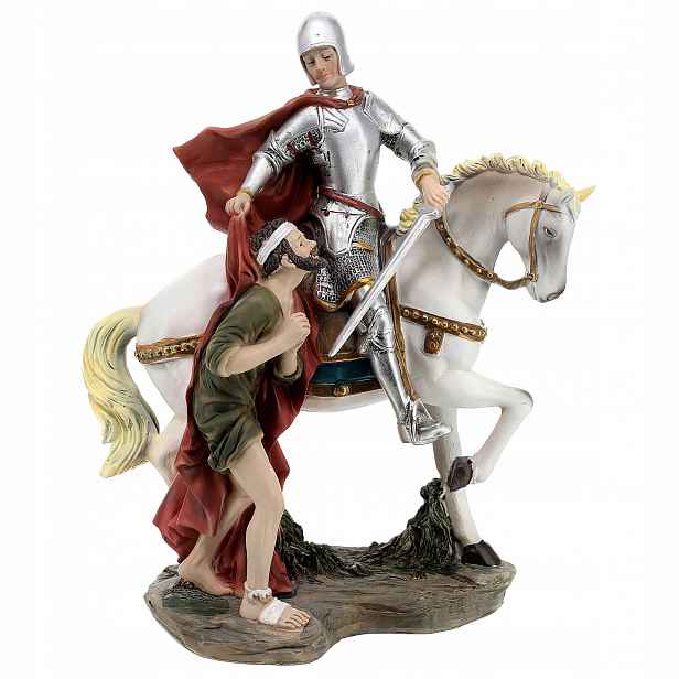 Figurka Svatý Martin Z Tours *patron* Ručně Malovaná výška 22,5 cm