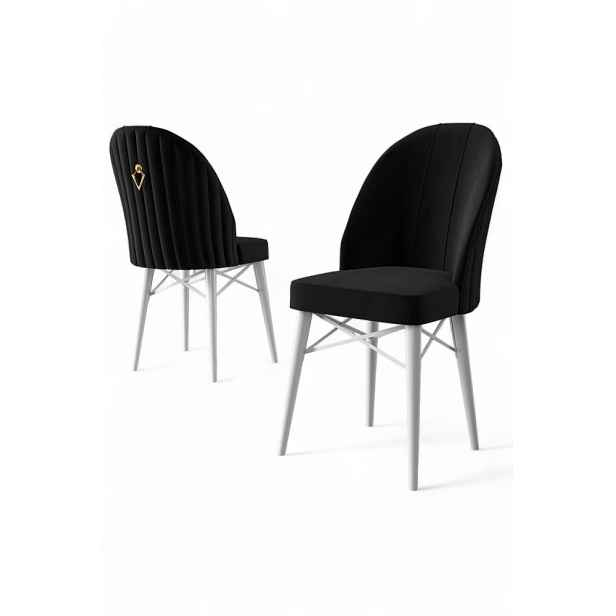 Sada židlí (6 kusů) Ritim - Black, White