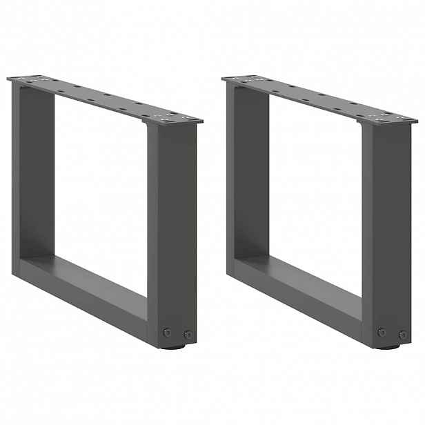 vidaXL Nohy konferenčního stolku ve tvaru U 2 ks antracitové 50 x (30-31) cm ocelové