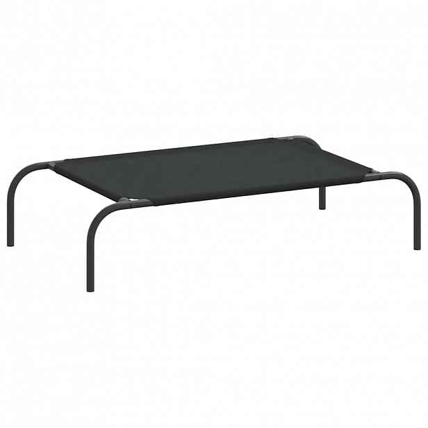 vidaXL vyvýšený pelíšek pro psy  černý 90x50x20 cm Oxford Fabric a ocel