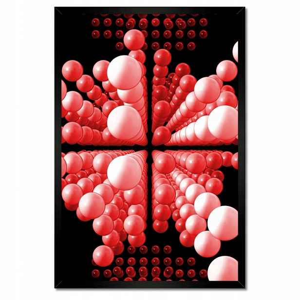 Plakáty v rámu 40x60 Červené kuličky Matrix