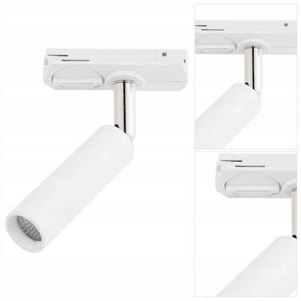 Bílý kolejnicový reflektor Tracer 1F Led s kompaktním osvětlením Tk Lighting