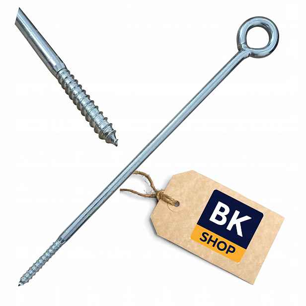 Očkový Šroub S Uchem Závit Do Dřeva Ø 12 x 230 mm 10 ks