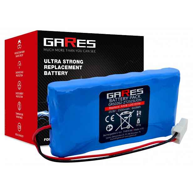 Akumulátor Baterie Gares pro Ambrogio L20 Elite Wiper i70 i130s 25,9V 2,5Ah