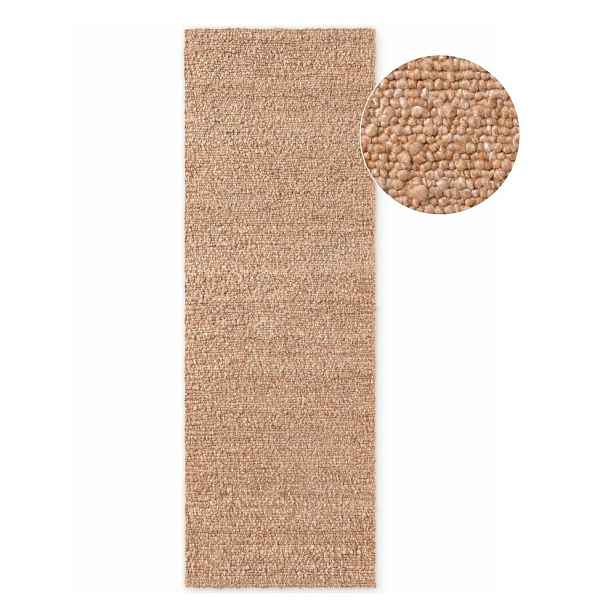 Béžový ručně tkaný běhoun z materiálu bouclé 80x200 cm Notting Hill Portobello – Ted Baker
