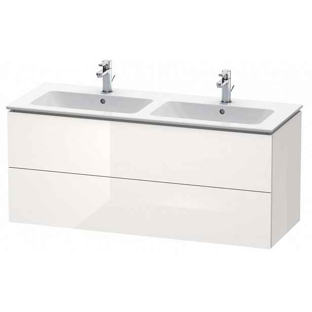 Duravit L-Cube - Umyvadlová skříňka 55x129x48 cm, 2 zásuvky, lesklá bílá LC625802222