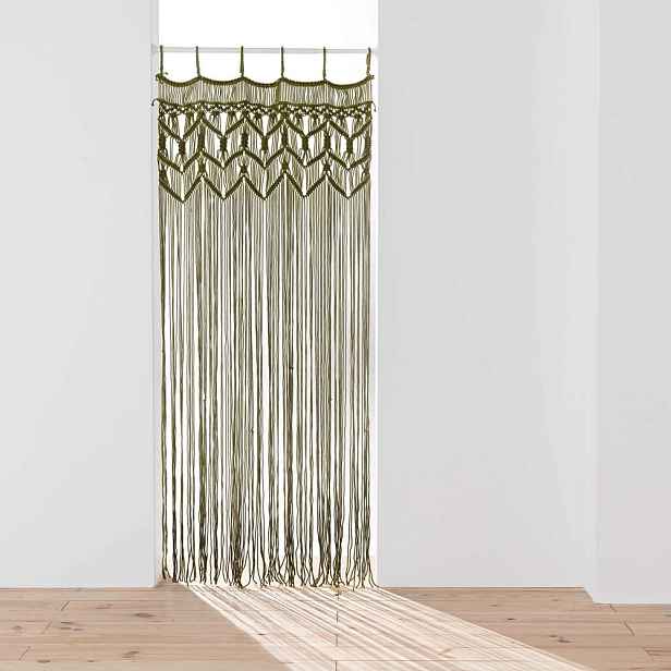 Khaki závěs do dveří 90x200 cm Macarena – douceur d'intérieur