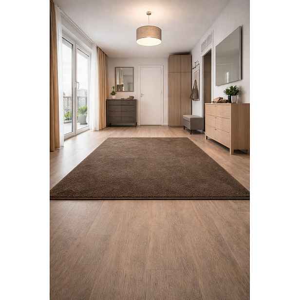 Kusový koberec Eton hnědý 97, 250x350, hnědá, chodba / předsíň, Vopi