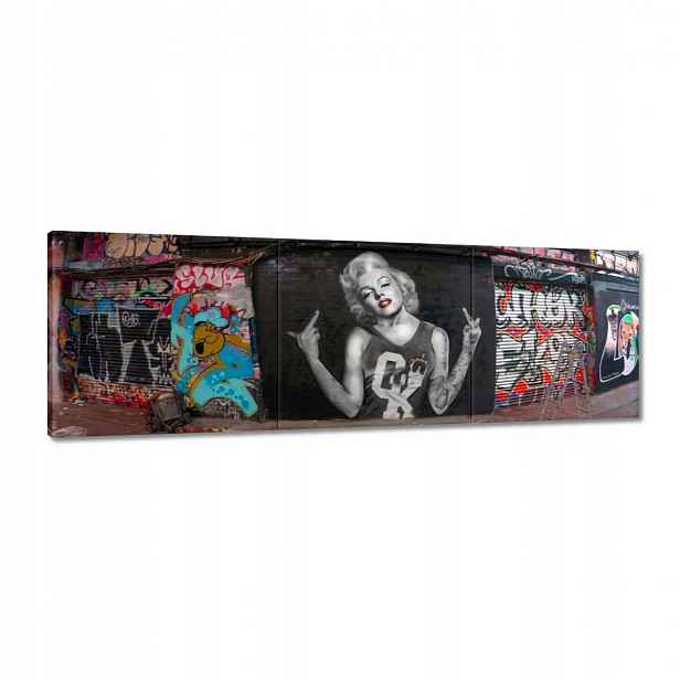 Obrazy 120x40 Marilyn Monroe Graffiti