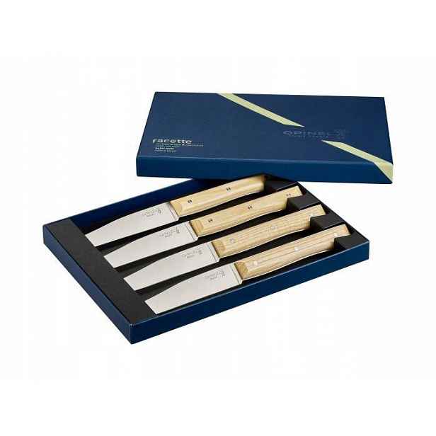Opinel Sada 4 nožů Facette Box Ash Wood