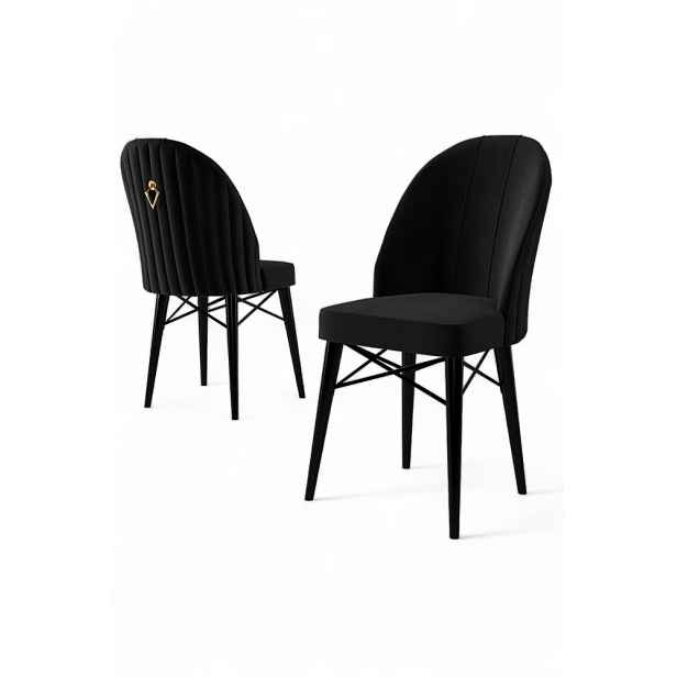Sada židlí (6 kusů) Ritim - Black