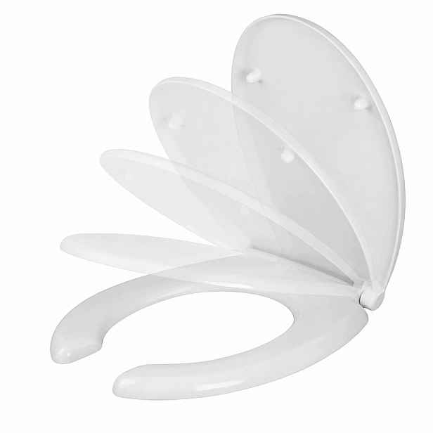 Set Wc sedátko s volným sklápěním Nastavitelné Závěsy 7,5-18,5 cm