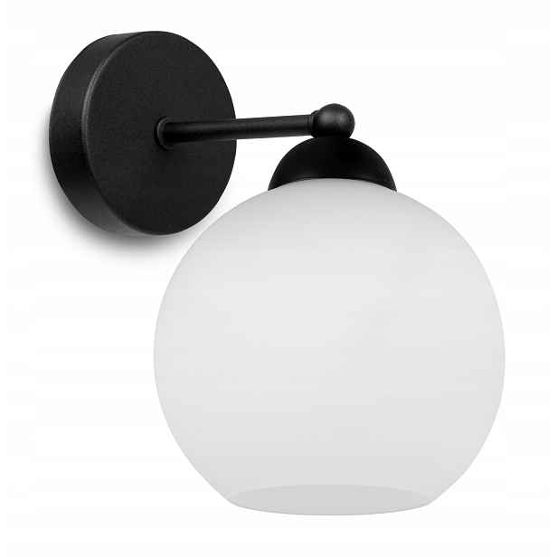 Klasická Nástěnná Lampa Elegantní Skleněné Stínítko