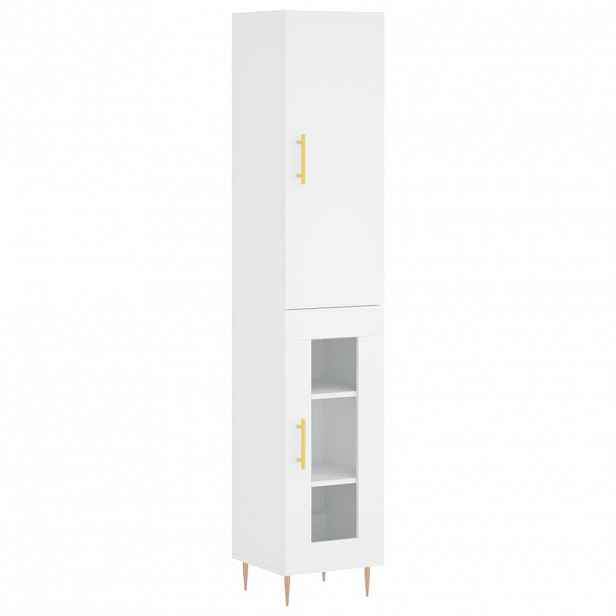 vidaXL Skříň highboard bílá 34,5 x 34 x 180 cm kompozitní dřevo