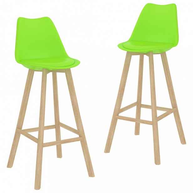 Barové židle 2 ks Dekorhome Světle zelená