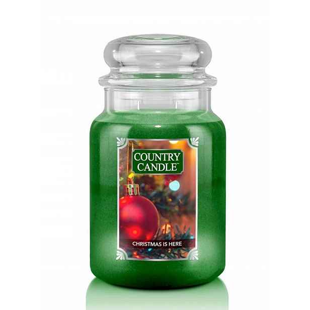 Christmas Is Here Country Candle (Kringle) – velká vonná svíčka (652 g)