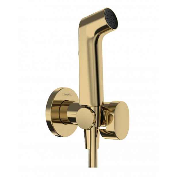 Hansgrohe - Bidetová baterie pod omítku, se sprškou, leštěný vzhled zlata 29232990