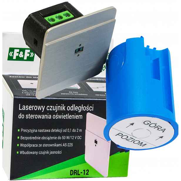 Laserový snímač vzdálenosti typu ToF, hliník, DRL-12