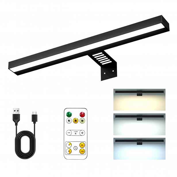 Led obrazová lampa 30 cm Bezdrátové Dálkový Ovladač 3 barvy Černá