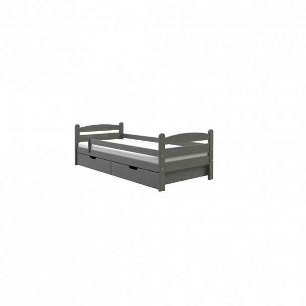 MASSENO POSTEL MARIS 90x200 s úložným prostorem, Antracit