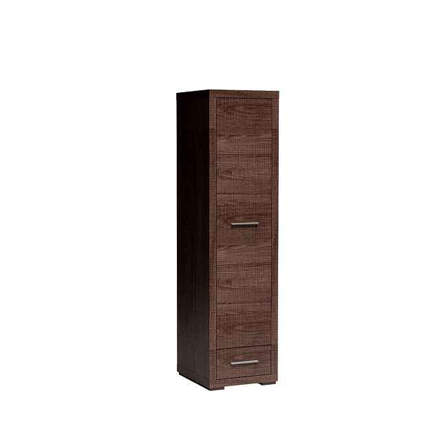 MASSENO ŠATNÍ SKŘÍŇ S OTOČNÝMI DVEŘMI SALERNO, 49/192/54 cm 1dveřová, hnědá
