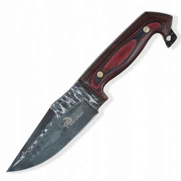 Outdoorový nůž Dellinger Red Escape ocel D2, Micarta, kožené pouzdro