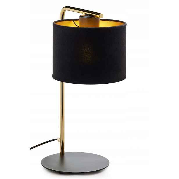 Sigma Lighting stolní lampa Ariel černá-zlatá velurová E27 15W
