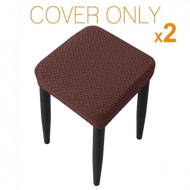TEMU 2ks/5ks T-Typ Jacquard Kryt na Čtvercovou Stoličku, Elastický Natahovací Potah na Sedák s Jacquard T-tvarem, Vhodný pro Čtvercové Stoličky,