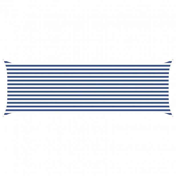 vidaXL Sluneční plachta Modrá a bílá 2 x 6 m 100% polyester Oxford